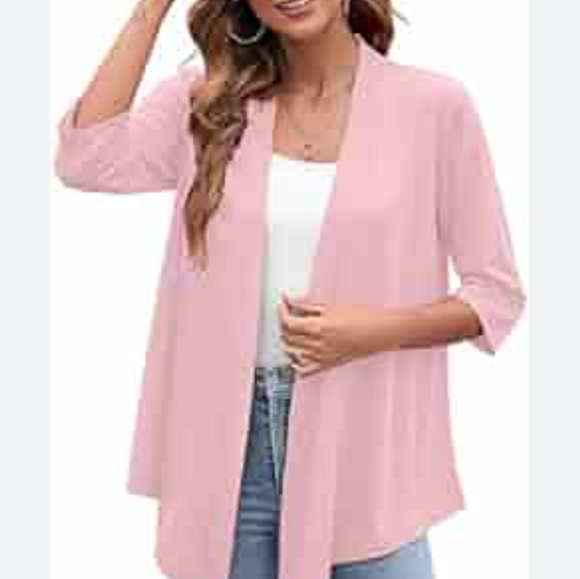 No Comment Basic Lightweight Open Front Cardigan - Picture 1 of 8